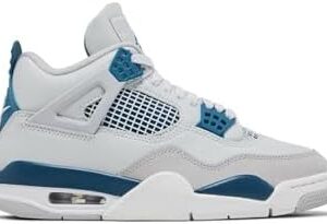 Nike Air Jordan 4 Retro Mens, Off White/Military Blue