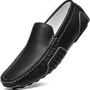 Men's Loafers Casual Shoes Slip On Premium Genuine Leather Black