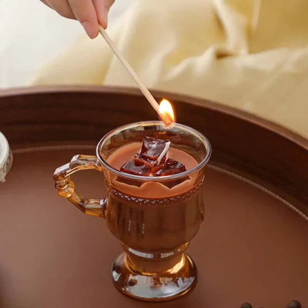 Ins Vintage Creative Handmade Glass Simulated Iced American Coffee Aroma Candle Romantic Ambiance Home Decorative Ornament - Image 4