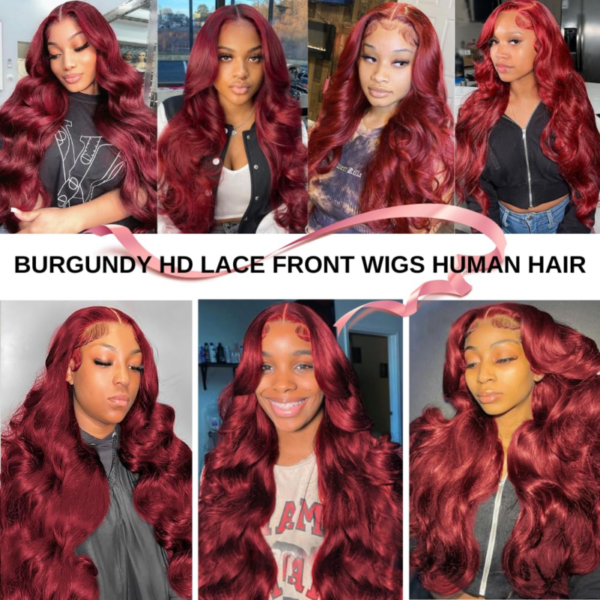 AOSUN 32 Inch Chocolate Brown Body Wave Lace Front Wigs Human Hair Glueless #4 B  | eBay - Image 7