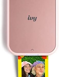 Canon Ivy 2 Mini Photo Printer, Print from Compatible iOS & Android Devices, Sticky-Back Prints, Blush Pink  Office Products
