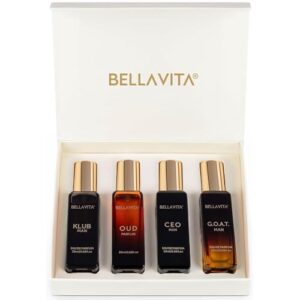 Men's Luxury Perfume Gift Set (4 x 0.68 fl. oz.) | Gifts for Men | Klub, Oud, CEO, Goat Perfume | Masculine, Woody, Citrusy, Aromatic perfumes for men  Beauty & Personal Care