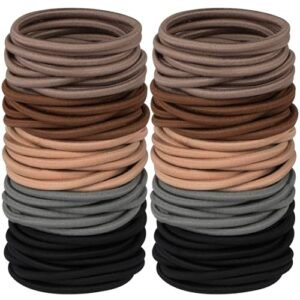 Multy-Colored Hair Ties for Thick Hair, 120 PCS Large Hair Elastics, No Damage Ponytail Holders for Women, Men and Girls  Beauty & Personal Care